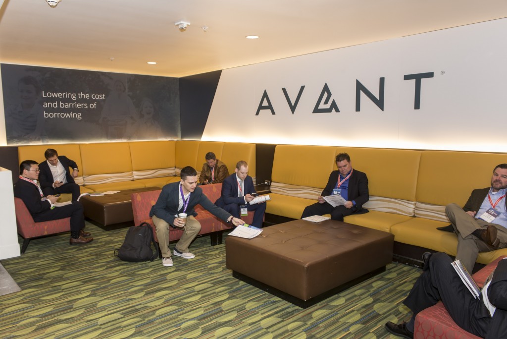 Avant lounge in Mission Street tunnel at the LendIt USA 2016 conference in San Francisco, California, USA on April 11, 2016. (photo by Gabe Palacio)
