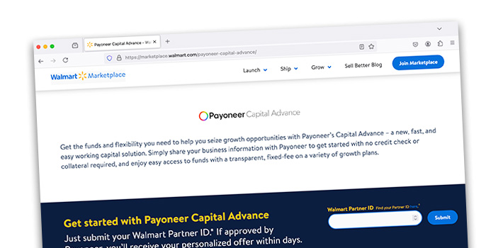 payoneer walmart